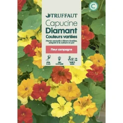 Truffaut Graines De Fleurs | - Capucine naine à fleur double Diamant couleur variée : en sachet