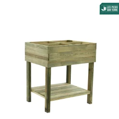Truffaut - Carré potager sur pieds, en bois - L.60 x l.80 cm Clearance