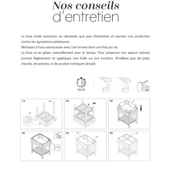 Truffaut - Carré potager sur pieds, en bois - L.60 x l.80 cm Clearance