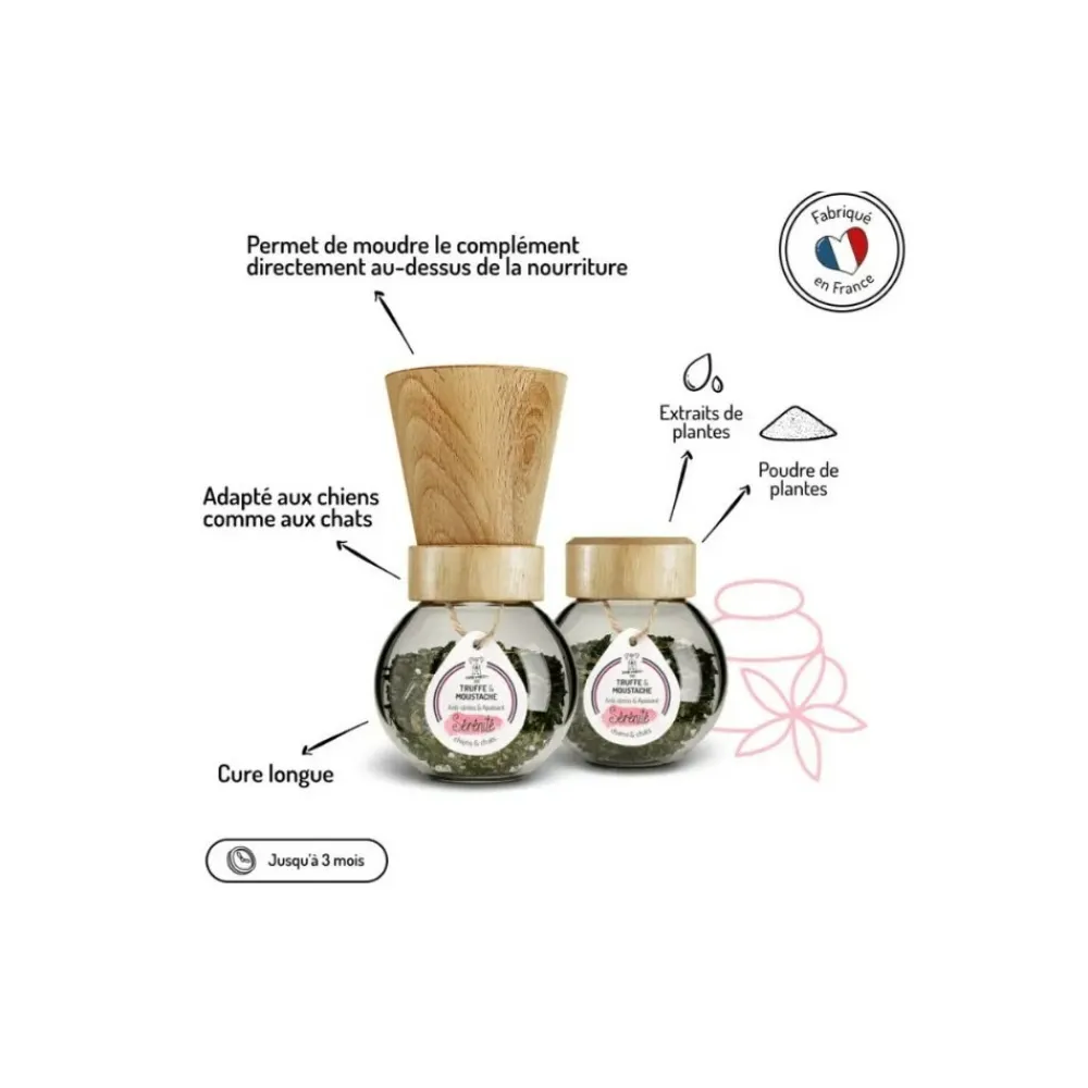 Truffe & Moustache - Pot serenite chien/chat truffe et moustache 100 g Discount