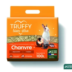 Truffy Hygiène Et Soins | - Litière végétale de chanvre pour rongeurs et lapins 100 l
