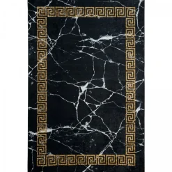 Unamourdetapis Objets De Décoration | - Tapis de chambre 160x230 lyn11 elega noir, facile d'entretien
