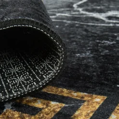 Unamourdetapis Objets De Décoration | - Tapis de chambre 160x230 lyn11 elega noir, facile d'entretien