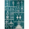 Unamourdetapis Objets De Décoration | - Tapis de chambre 160x230 lyn11 etnik vert, facile d'entretien