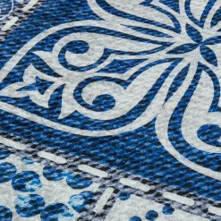 Unamourdetapis Objets De Décoration | - Tapis de cuisine 80x120 lyn11 6men bleu, facile d'entretien