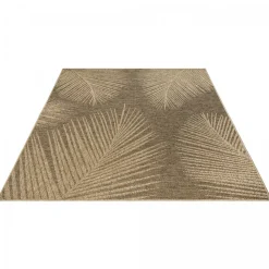Unamourdetapis - Tapis extérieur intérieur 60x90 lyn13 reza aspect jute motif feuilles Clearance