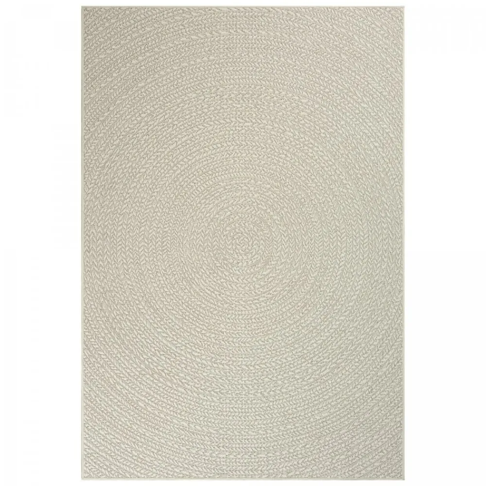 Unamourdetapis - Tapis extérieur intérieur rond ø120 lyn13 rezy aspect jute motif rond ton sur ton Best