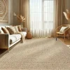 Unamourdetapis - Tapis extérieur intérieur 140x200 lyn13 rezy aspect jute ton sur ton Sale
