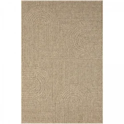 Unamourdetapis Coussins Extérieurs Et Accessoires | - Tapis extérieur intérieur 240x340 lyn13 reza aspect jute motif arc-en-ciel ton sur ton