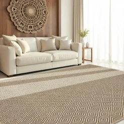 Unamourdetapis Coussins Extérieurs Et Accessoires | - Tapis extérieur intérieur 80x150 lyn13 rezy aspect jute ton sur ton