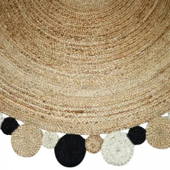 Unamourdetapis Objets De Décoration | - Tapis rond 150x150 rond jt rondi beige , tapis jute artisanal
