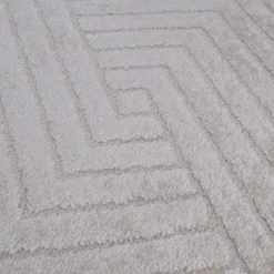 Unamourdetapis - Tapis salon 200x290 lyn9 cernan beige, tapis ton sur ton moderne Sale
