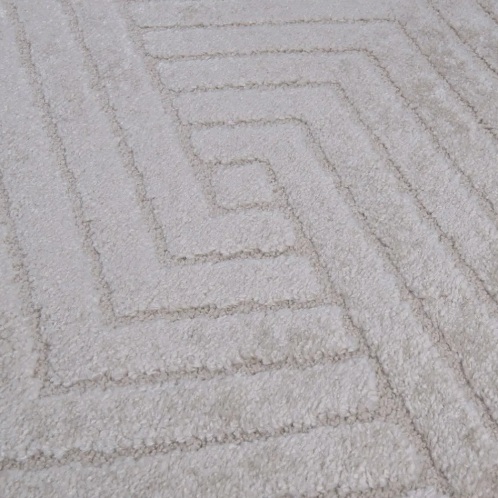 Unamourdetapis - Tapis salon 200x290 lyn9 cernan beige, tapis ton sur ton moderne Sale