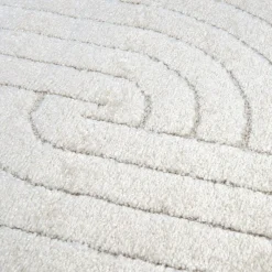 Unamourdetapis - Très grand tapis salon 240x330 lyn9 e crème, tapis ton sur ton moderne New