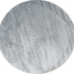 Unamourdetapis Objets De Décoration | - Très grans tapis rond de salon ø240cm lyn9 d gris, tapis rond ton sur ton moderne