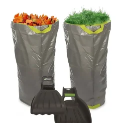 Velleman - Ramasse feuilles manuel par deux avec lot de 2 sacs de jardin multifonctions utra résistant - polyéthylène - 270 l Clearance