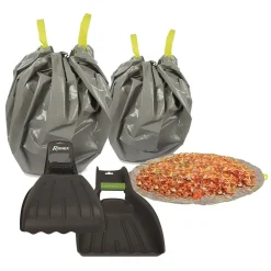 Velleman Outils De Jardinage Et Accessoires | - Ramasse feuilles manuel par deux avec lot de 2 sacs de jardin - utra résistant - polyéthylène - 130 l