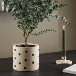 Venture Home - Cache pot en grès sane 18x17cm Discount