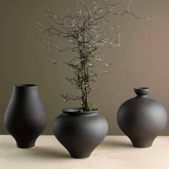 Venture Home Vases Et Coupes | - Vase en grès rellis 11x18 cm
