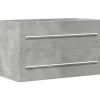 VidaXL - Armoire de lavabo gris béton 80x38,5x48 cm bois ingénierie
