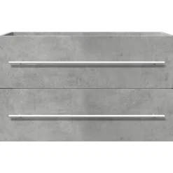 VidaXL - Armoire de lavabo gris béton 80x38,5x48 cm bois ingénierie