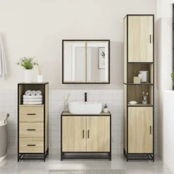 VidaXL - Armoire de salle de bain chêne sonoma 35x37,5x100 cm Sale