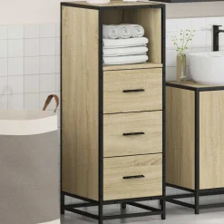 VidaXL - Armoire de salle de bain chêne sonoma 35x37,5x100 cm Sale