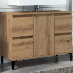 Vidaxl - Armoire d'évier chêne artisanal 80x33x60 cm bois d'ingénierie Online