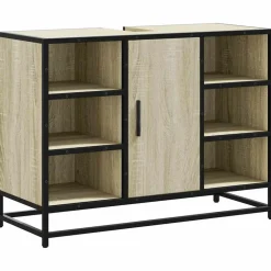 VidaXL - Armoire lavabo de salle de bain chêne sonoma bois d'ingénierie Sale