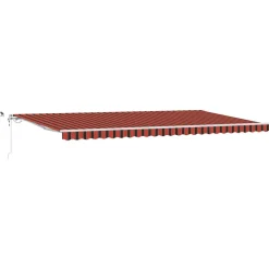 VidaXL Pergolas, Tonnelles, Barnums | - Auvent rétractable orange, brun 600 × 350 cm tissu, métal