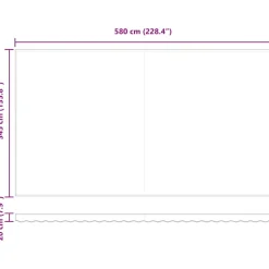 VidaXL Pergolas, Tonnelles, Barnums | - Auvent rétractable orange, brun 600 × 350 cm tissu, métal