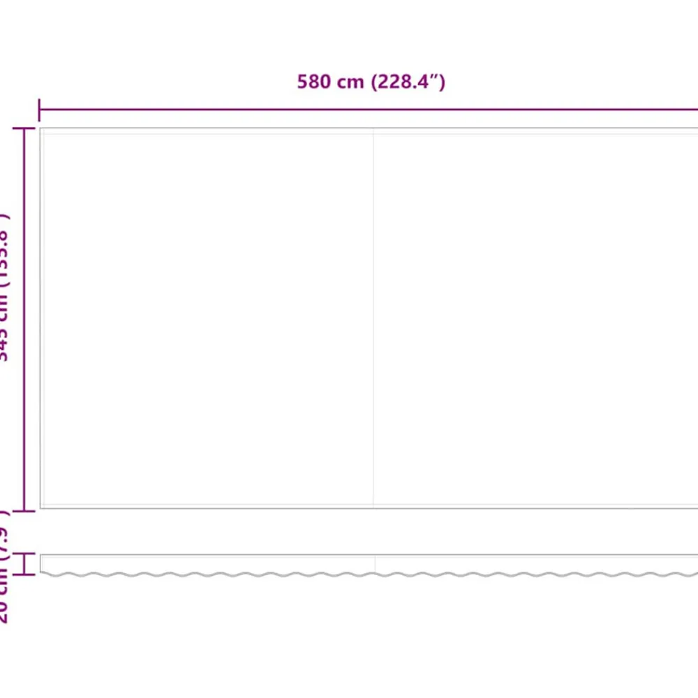 VidaXL Pergolas, Tonnelles, Barnums | - Auvent rétractable orange, brun 600 × 350 cm tissu, métal