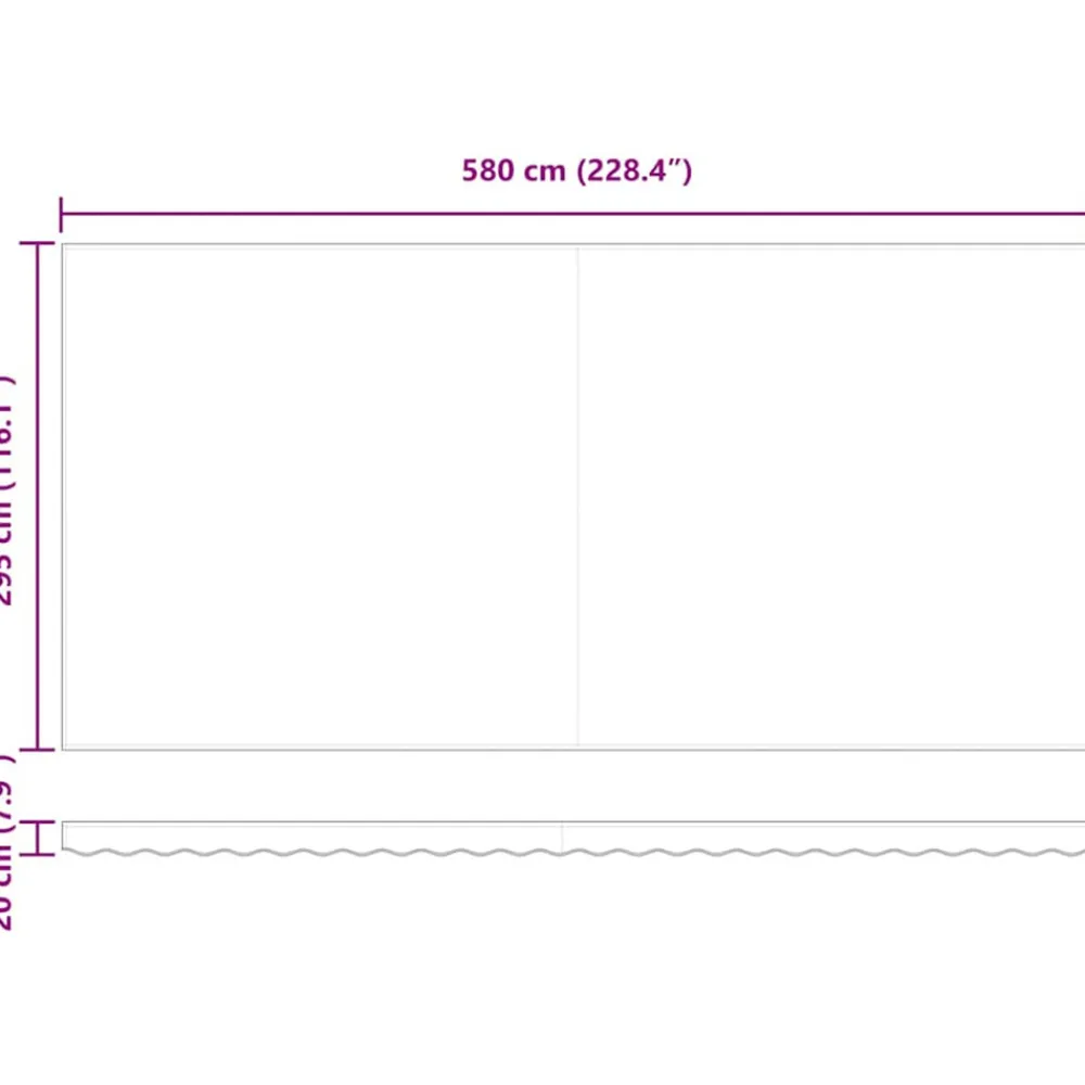 VidaXL - Auvent rétractable with manuel 600 × 300 cm multicolore Outlet
