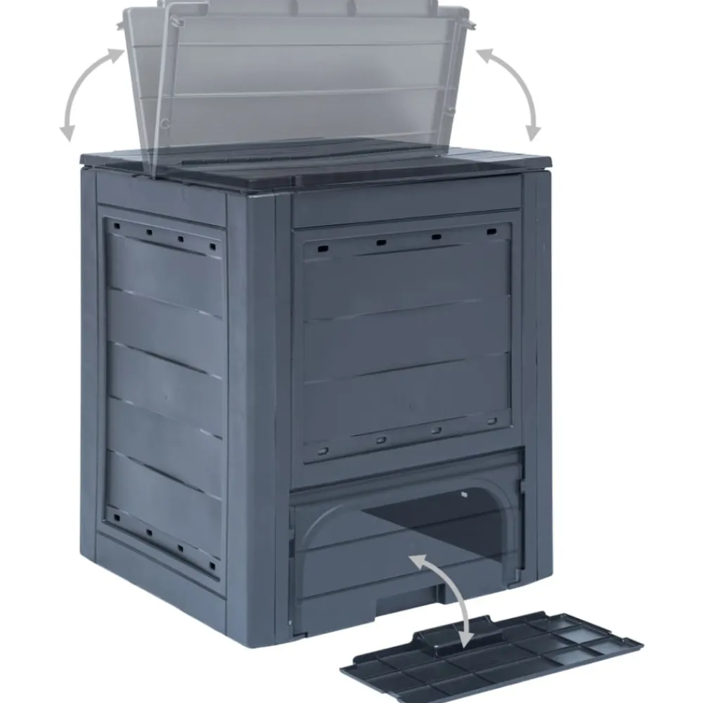Vidaxl - Bac à compost de jardin gris 60x60x73 cm 260 l Outlet
