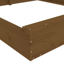 Vidaxl - Bac à sable avec sièges marron miel carré bois de pin massif Best