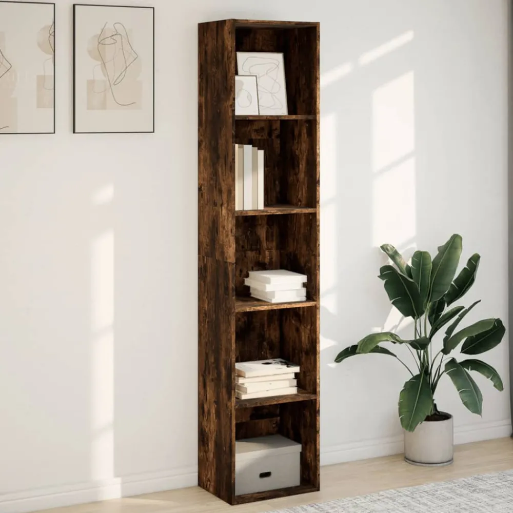 VidaXL - Bibliothèque chêne fumé 40x30x189 cm bois d'ingénierie Sale