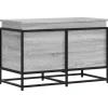 VidaXL Mobilier D'Intérieur | - Boîte de rangement avec couvercle sonoma gris bois d'ingénierie