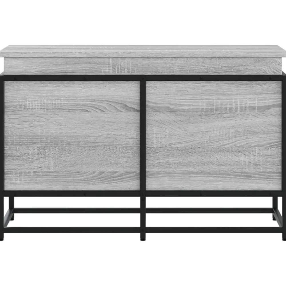 VidaXL Mobilier D'Intérieur | - Boîte de rangement avec couvercle sonoma gris bois d'ingénierie