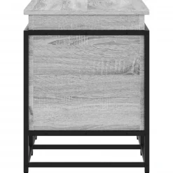 VidaXL Mobilier D'Intérieur | - Boîte de rangement avec couvercle sonoma gris bois d'ingénierie