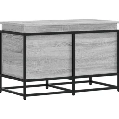 VidaXL Mobilier D'Intérieur | - Boîte de rangement avec couvercle sonoma gris bois d'ingénierie