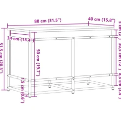 VidaXL Mobilier D'Intérieur | - Boîte de rangement avec couvercle sonoma gris bois d'ingénierie