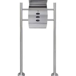 Vidaxl Objets De Décoration | - Boîte à lettre sur support en acier inoxydable