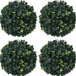 Vidaxl Fleurs Et Plantes Artificielles | - Boules de buis artificielles 4 pcs 12 cm