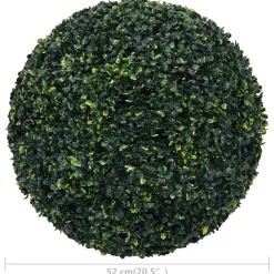 Vidaxl Fleurs Et Plantes Artificielles | - Boules de buis artificielles 2 pcs 52 cm