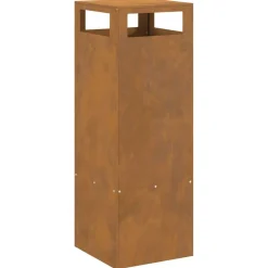 VidaXL - Braise marron 35 x 35 x 100 cm acier résistant aux intempéries Online