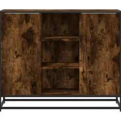VidaXL Mobilier D'Intérieur | - Buffet chêne fumé 92x35x76 cm bois d'ingénierie