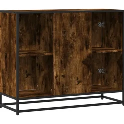 VidaXL Mobilier D'Intérieur | - Buffet chêne fumé 92x35x76 cm bois d'ingénierie