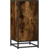 Vidaxl Mobilier D'Intérieur | - Buffet chêne fumé 35,5x35x76 cm bois d'ingénierie et métal