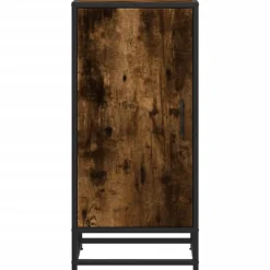 Vidaxl Mobilier D'Intérieur | - Buffet chêne fumé 35,5x35x76 cm bois d'ingénierie et métal