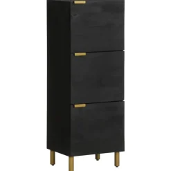 Vidaxl - Buffet noir 40x33x110 cm bois d'ingénierie Outlet